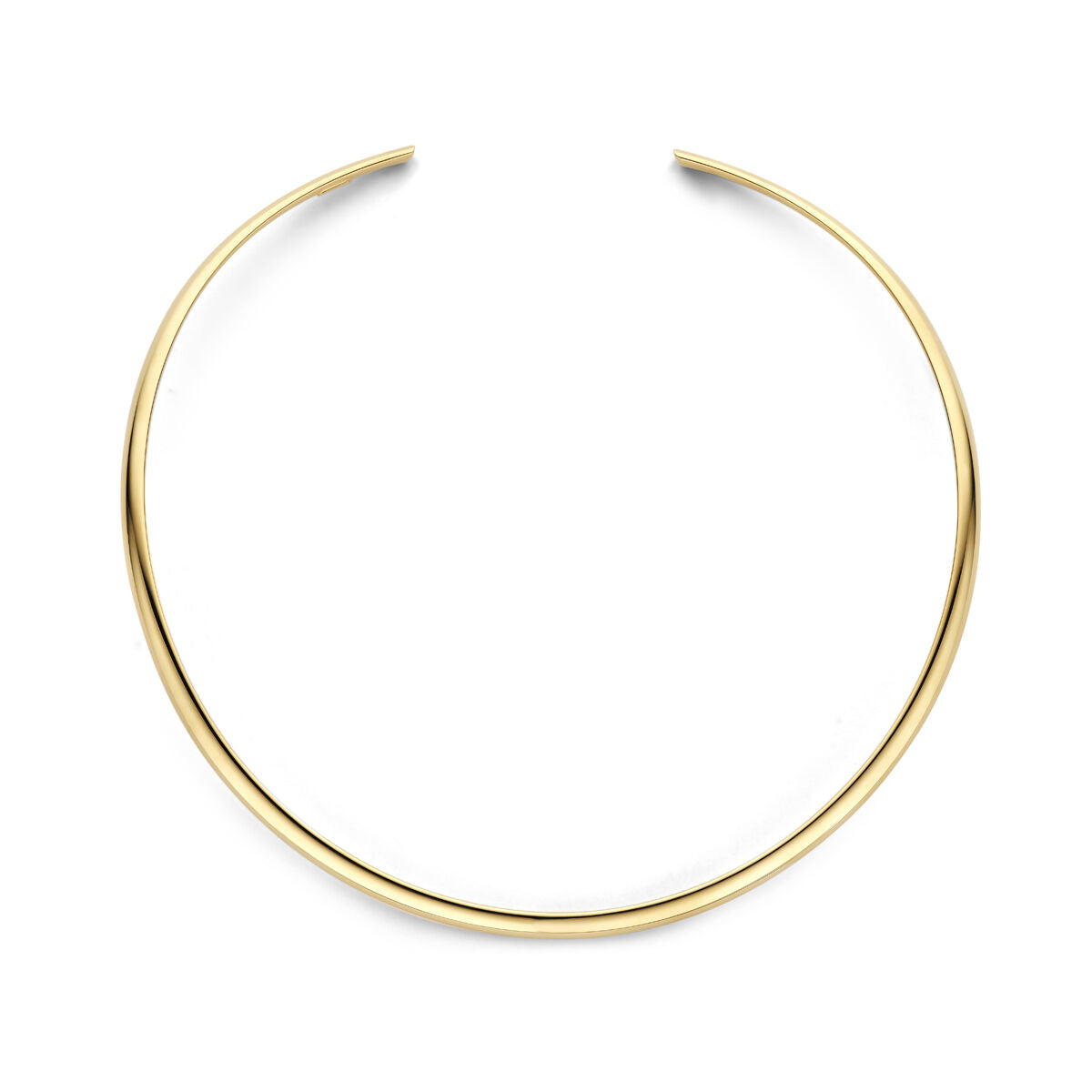 Collier aus 14K Gelbgold mit ovalem, schlankem Design
