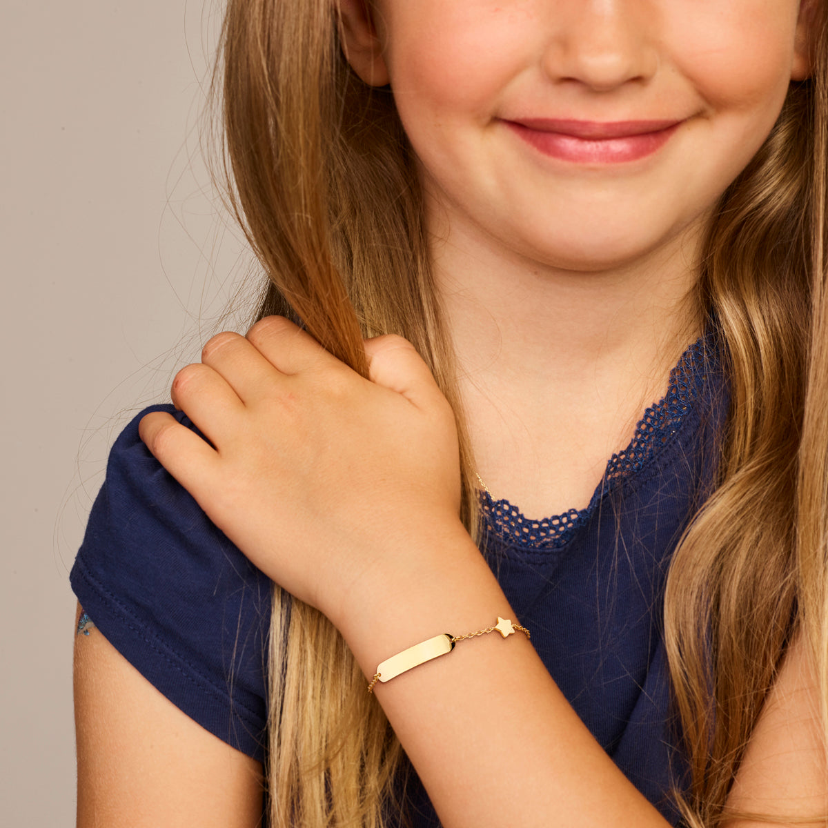 graveerarmband ster 14K geelgoud