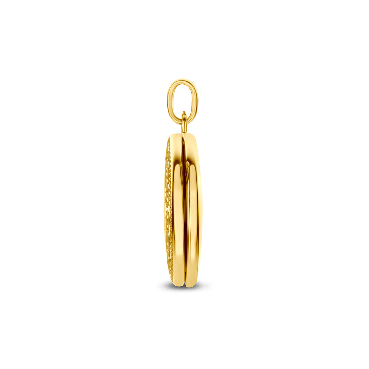 medaillon ovaal gravure 14K geelgoud