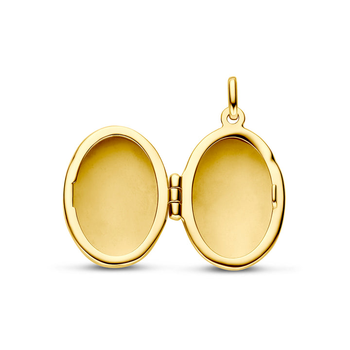 medaillon ovaal gravure 14K geelgoud