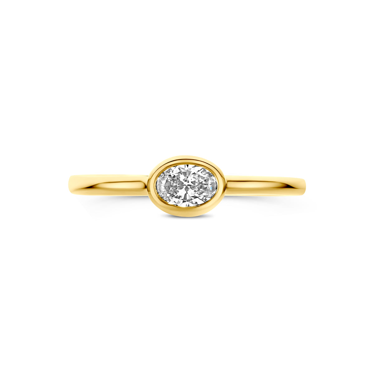 ring diamant 14K geelgoud