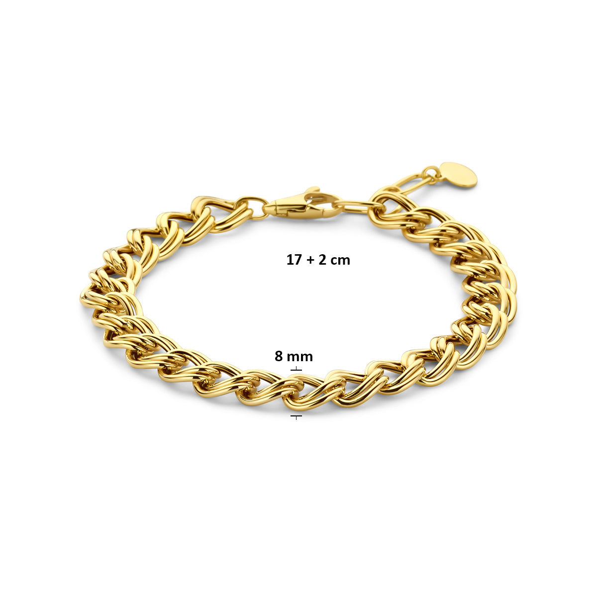 armband gourmette 14K geelgoud