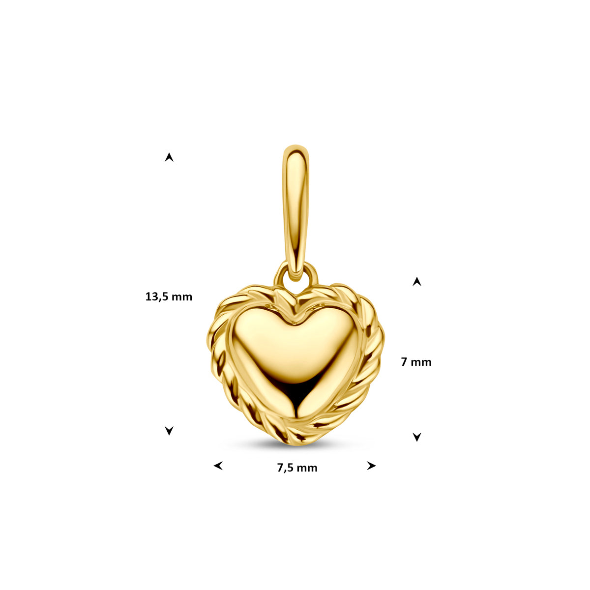 hanger hartje 14K geelgoud