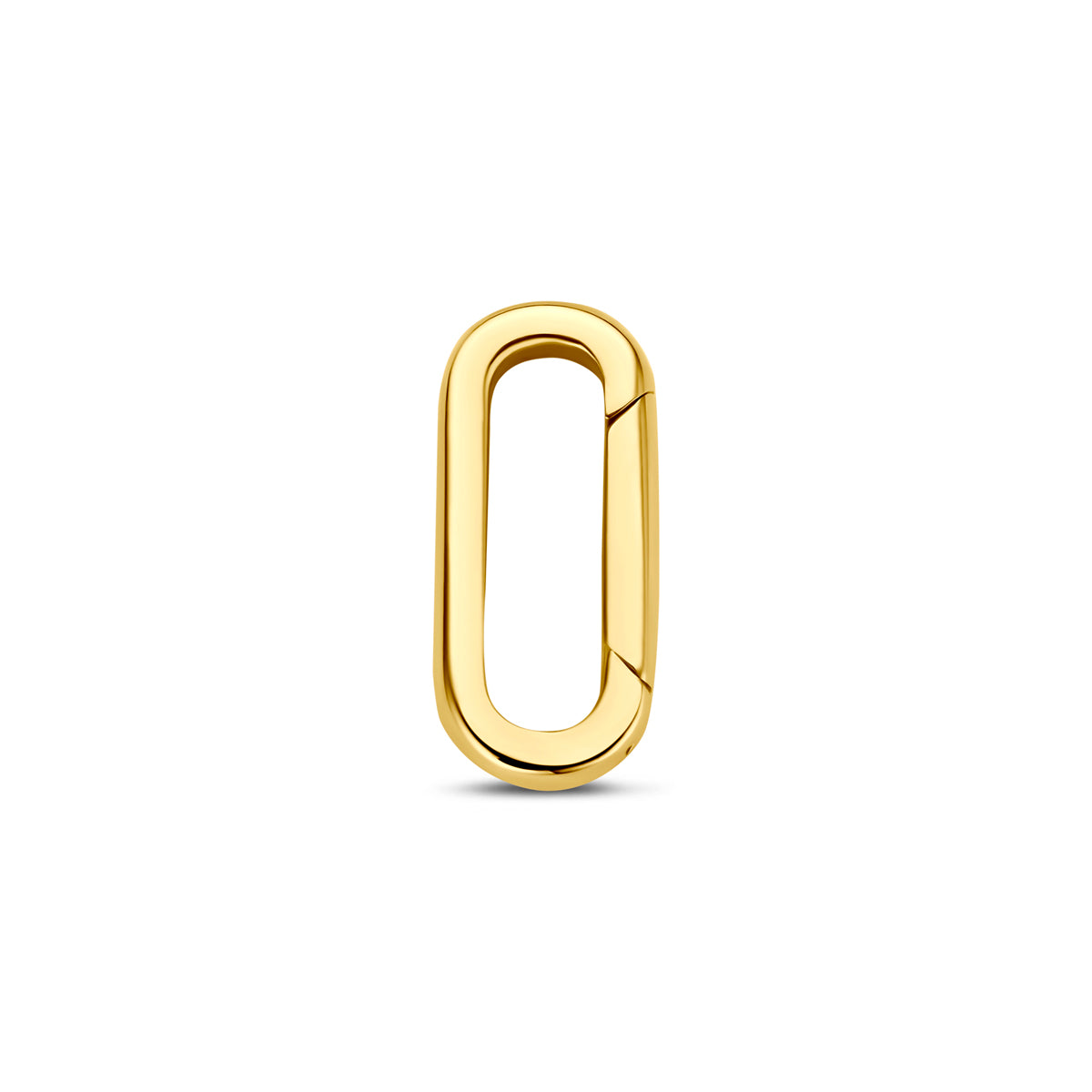 Connector aus 14K Gelbgold in ovaler Form mit glänzender Oberfläche