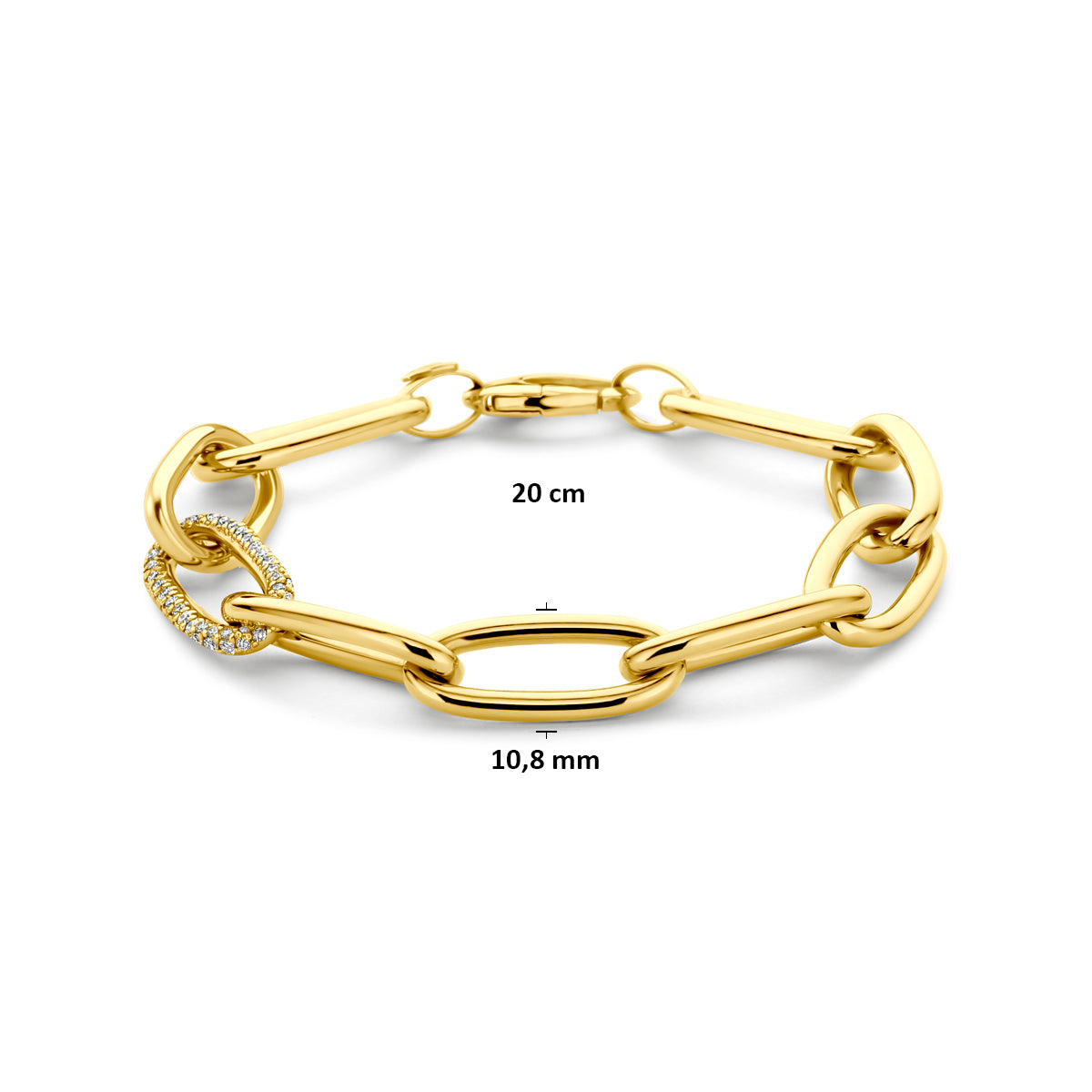 armband lab grown diamant 14K geelgoud