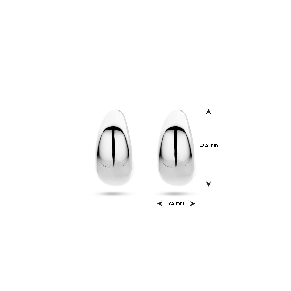 Ohrstecker 17,5 mm Silber rhodiniert