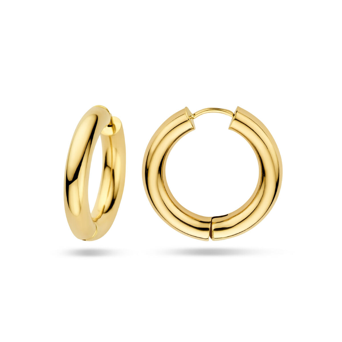 Ohrringe 4,0 mm Rundrohr 14K Gelbgold