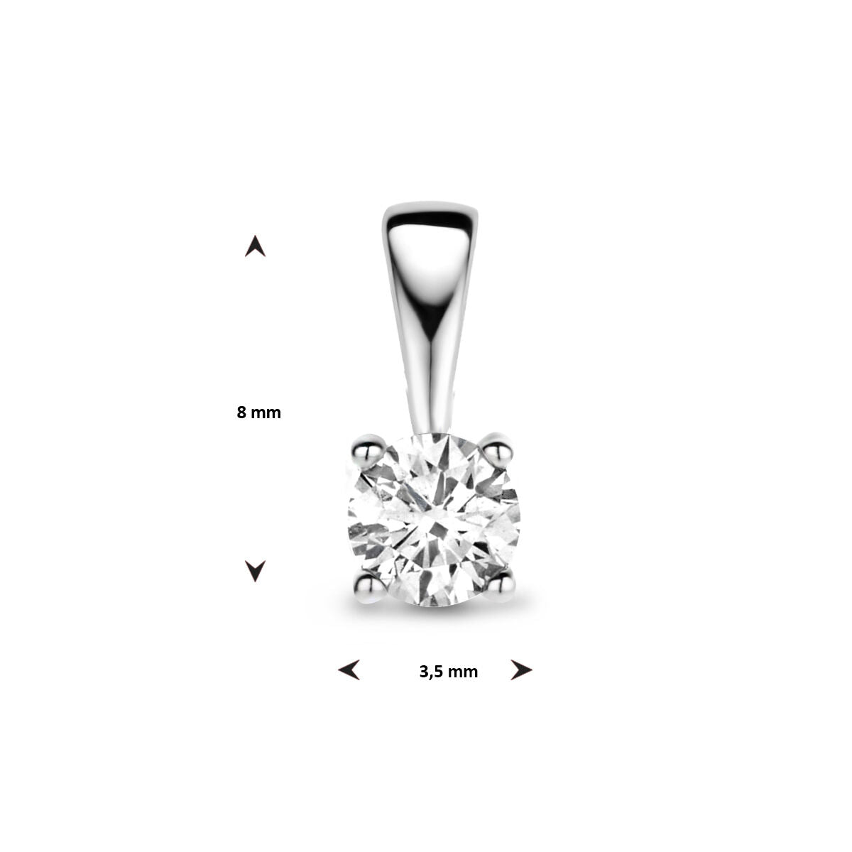 Anhänger Diamant h si 14K Weißgold