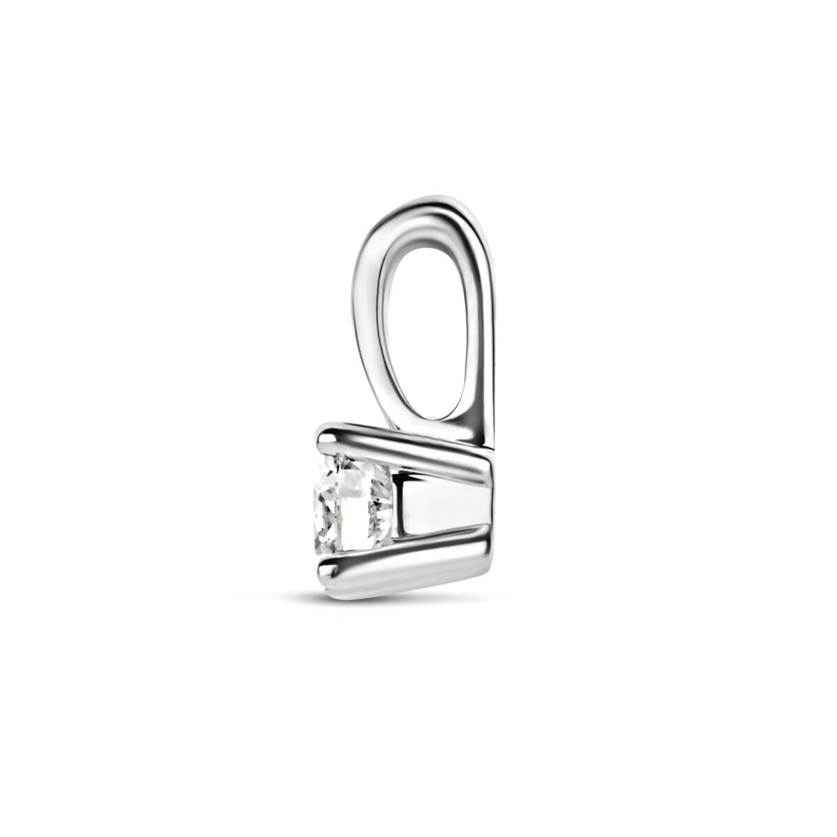 Hänger aus 14K Weißgold mit einem Diamanten in H SI Qualität