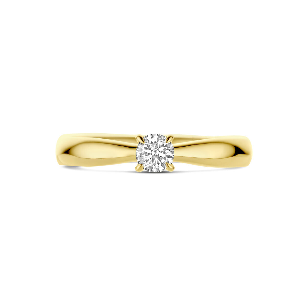Verlobungsring Diamant 0,25 ct H SI 14K Gelbgold