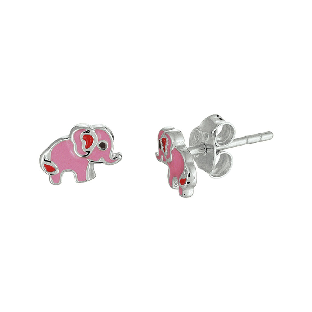 Ohrstecker Elefant Silber rhodiniert
