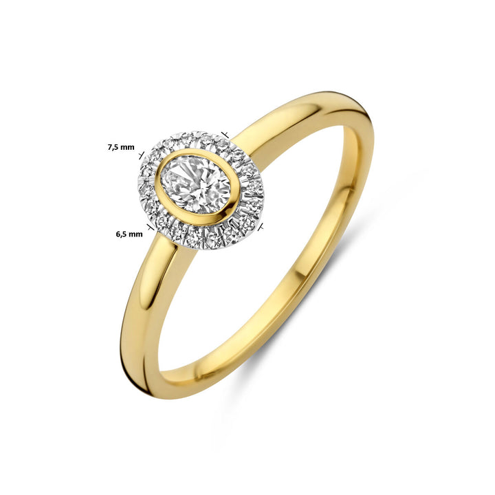 Ring Diamant 0,25 ct h SI 14K Gelbgold