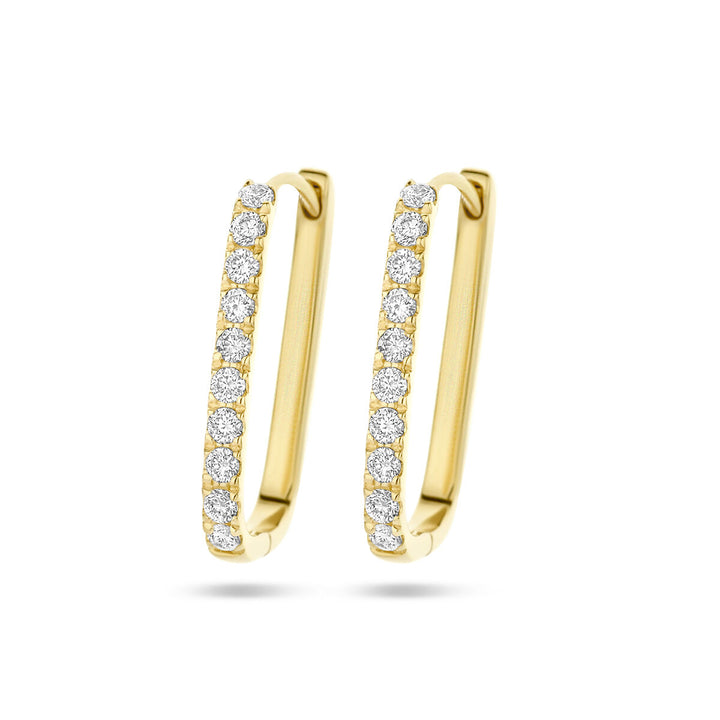 Ohrhänger Büroklammer Diamant 0,22 ct (2x 0,11 ct) H SI 14 K Gelbgold
