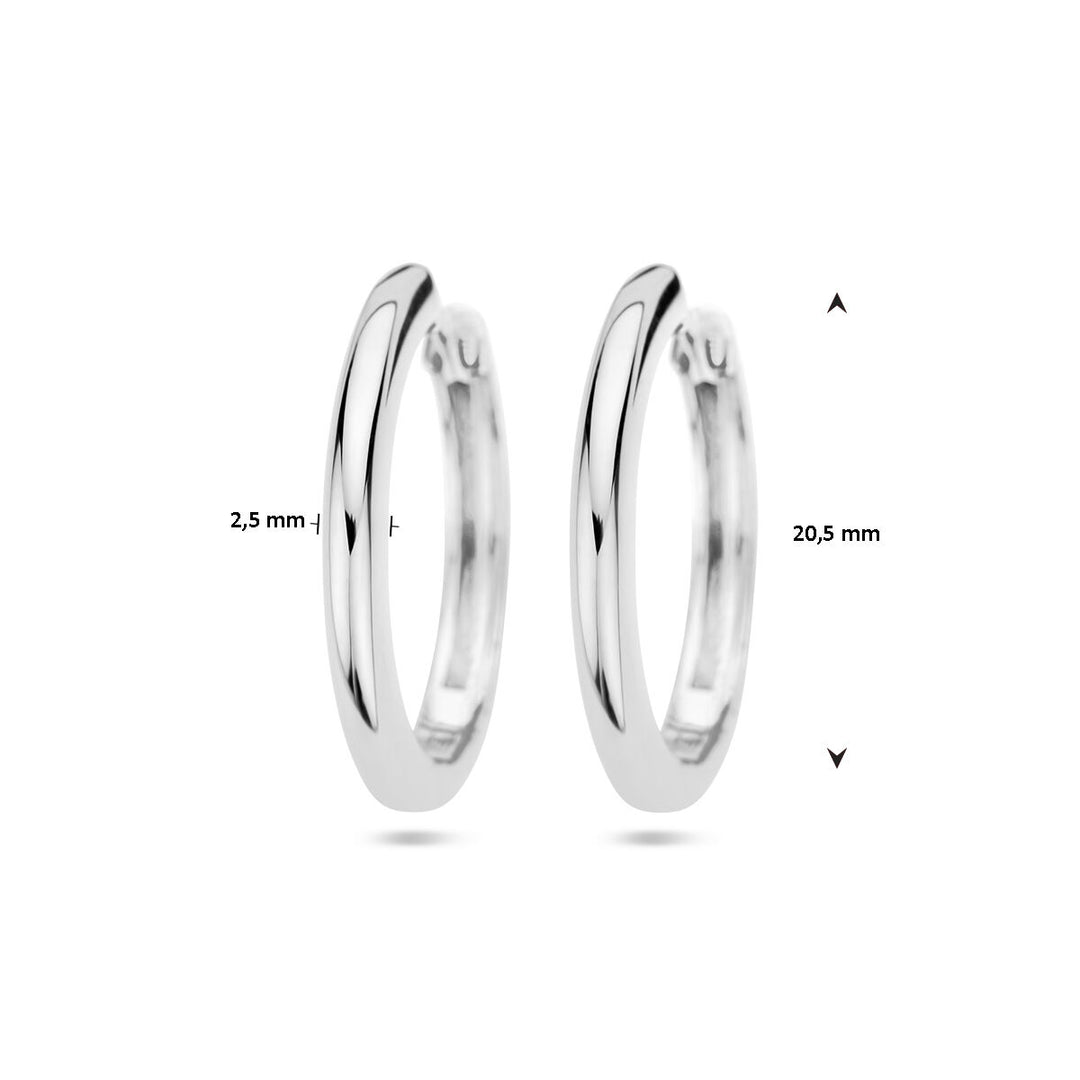 Ohrhänger 2,5 mm halbrund, Silber rhodiniert