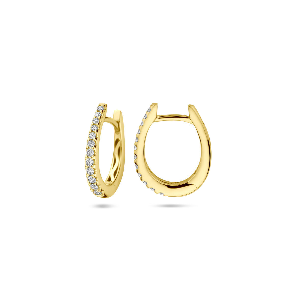 Creolen Diamant H SI 2,5 mm Rohr 14K Gelbgold