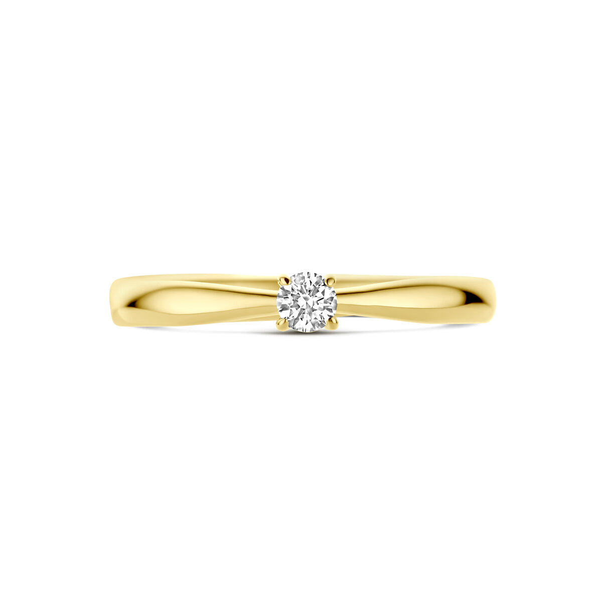 Verlobungsring Diamant 0,10 ct H SI 14K Gelbgold