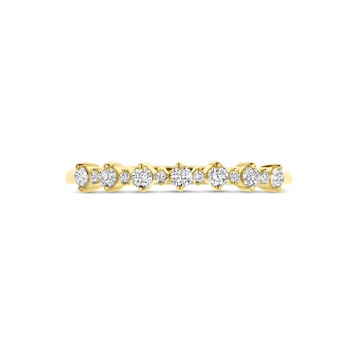 Ring laborgezüchteter Diamant 0,23 Karat H SI 14K Gelbgold