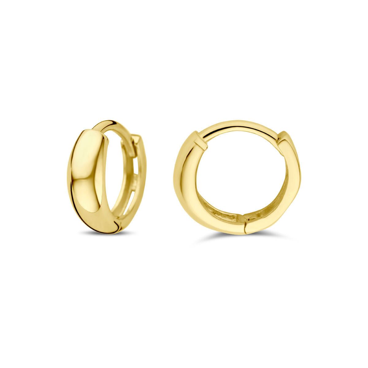 Klappohrringe 10 mm 14K Gelbgold