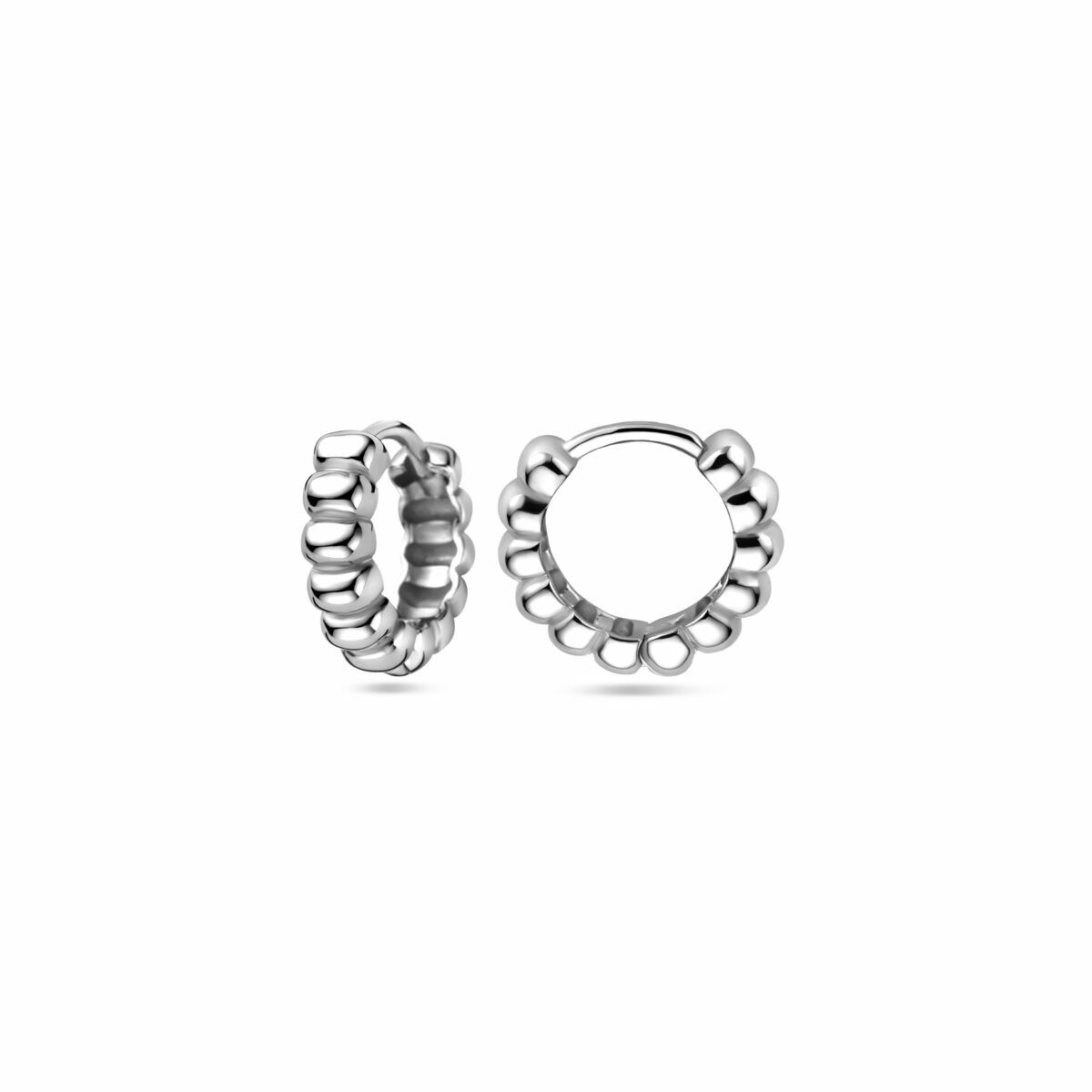 Klappcreolen 12 mm Silber rhodiniert