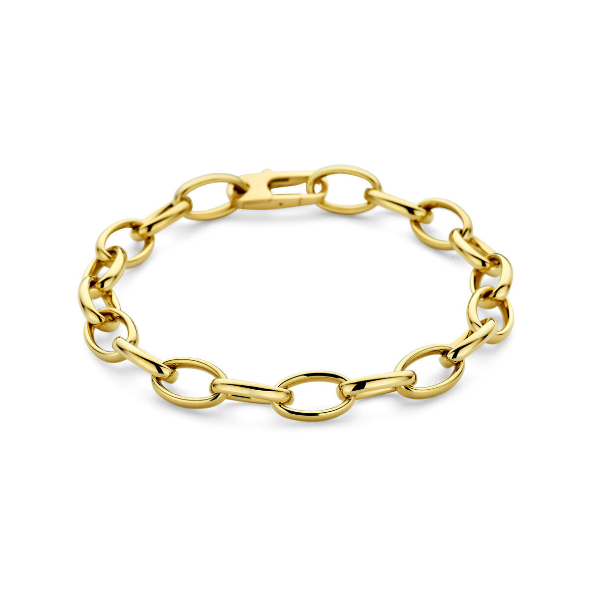 Armband aus 14k Gold mit 8 mm großen Ankerkettengliedern