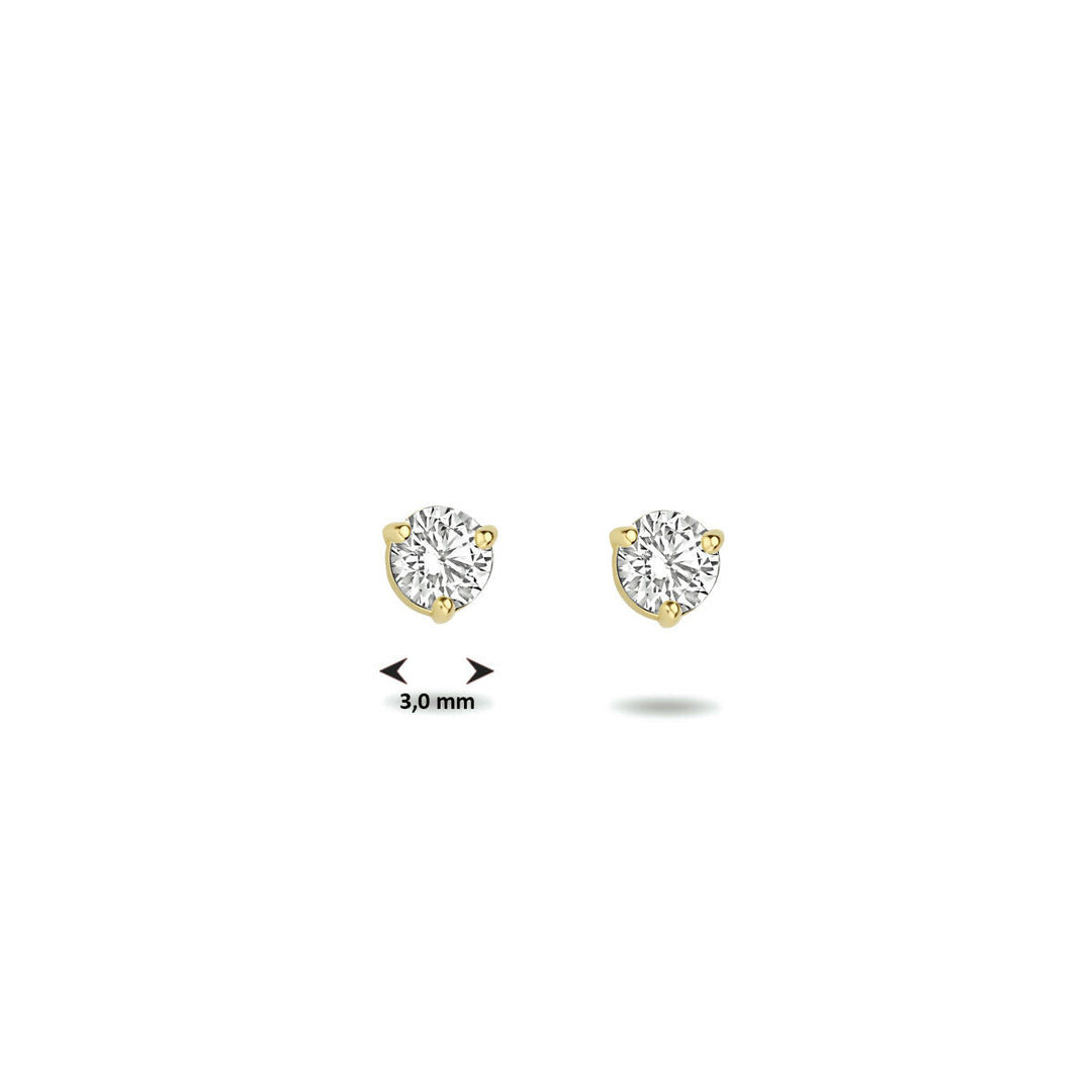 Ohrstecker Zirkonia 14K Gelbgold