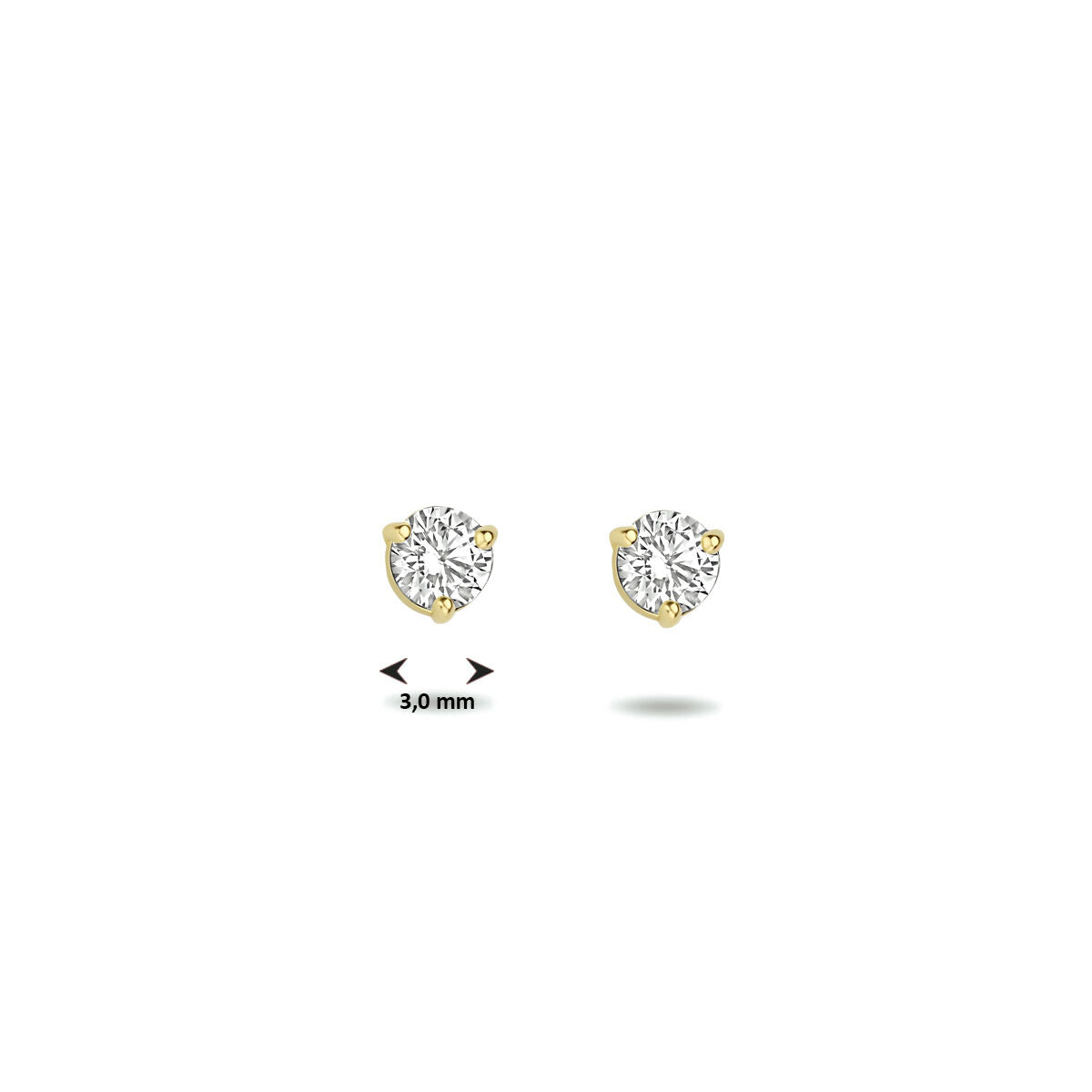 Ohrstecker Zirkonia 14K Gelbgold