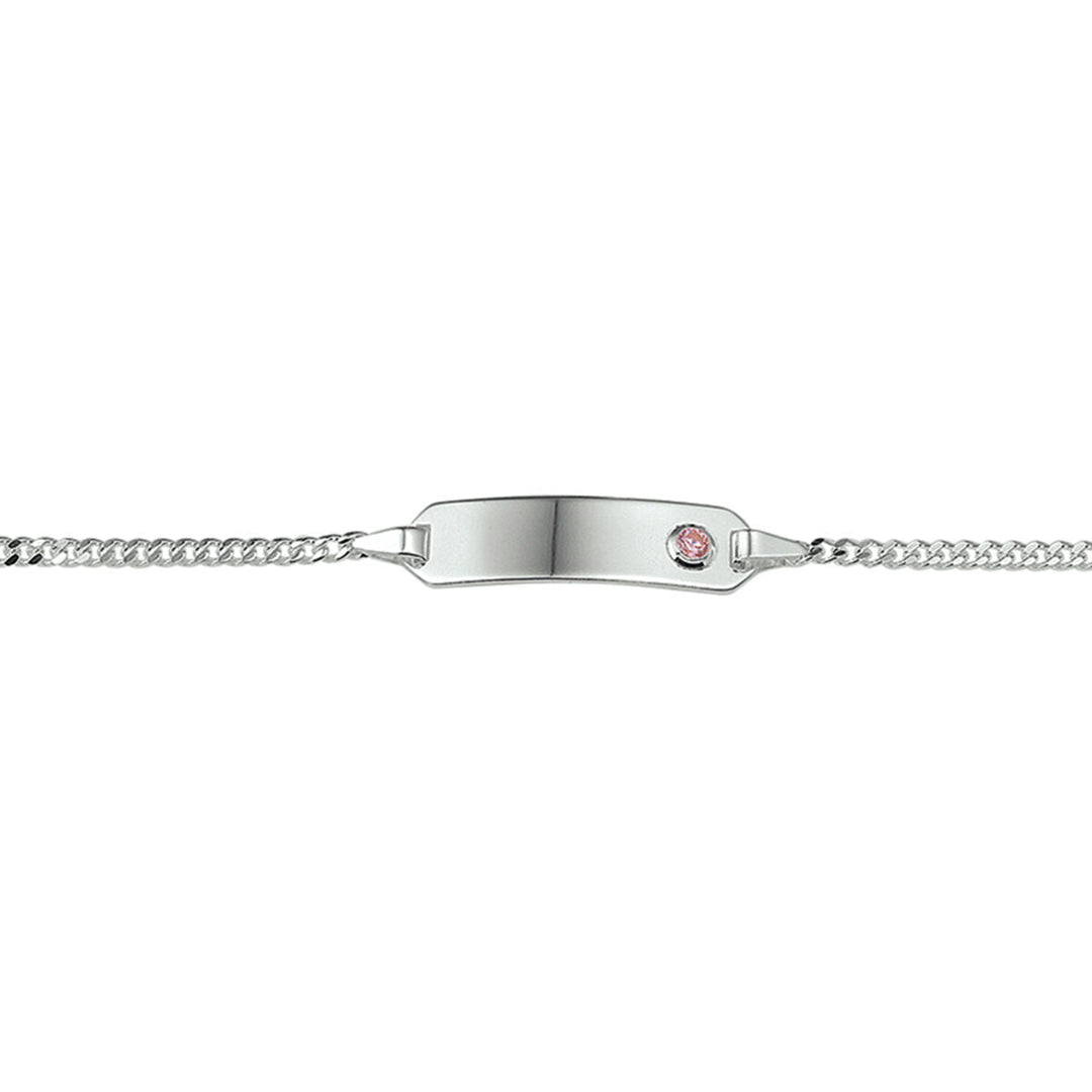Gravurarmband Zirkonia 11 - 13 cm Silber rhodiniert