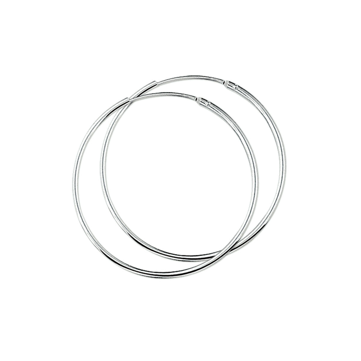 Ohrringe 1,5 mm Rundrohr silberweiß