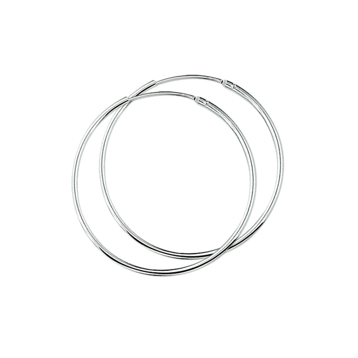 Ohrringe 1,5 mm Rundrohr silberweiß