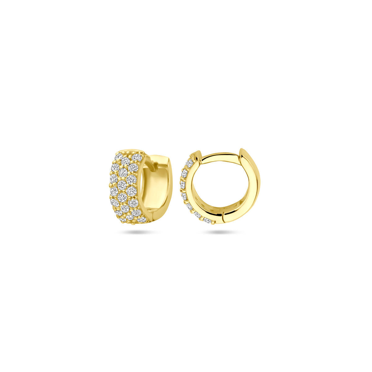 Klappcreolen Diamant 0.40ct (2x 0.20ct) H SI 10 mm 14K Gelbgold