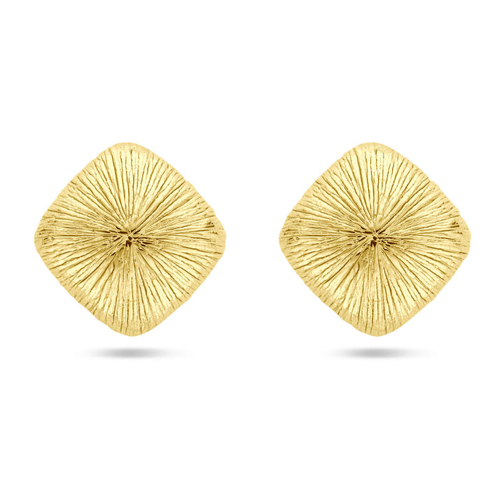 oorknoppen 27 mm 1 micron zilver verguld (geel)