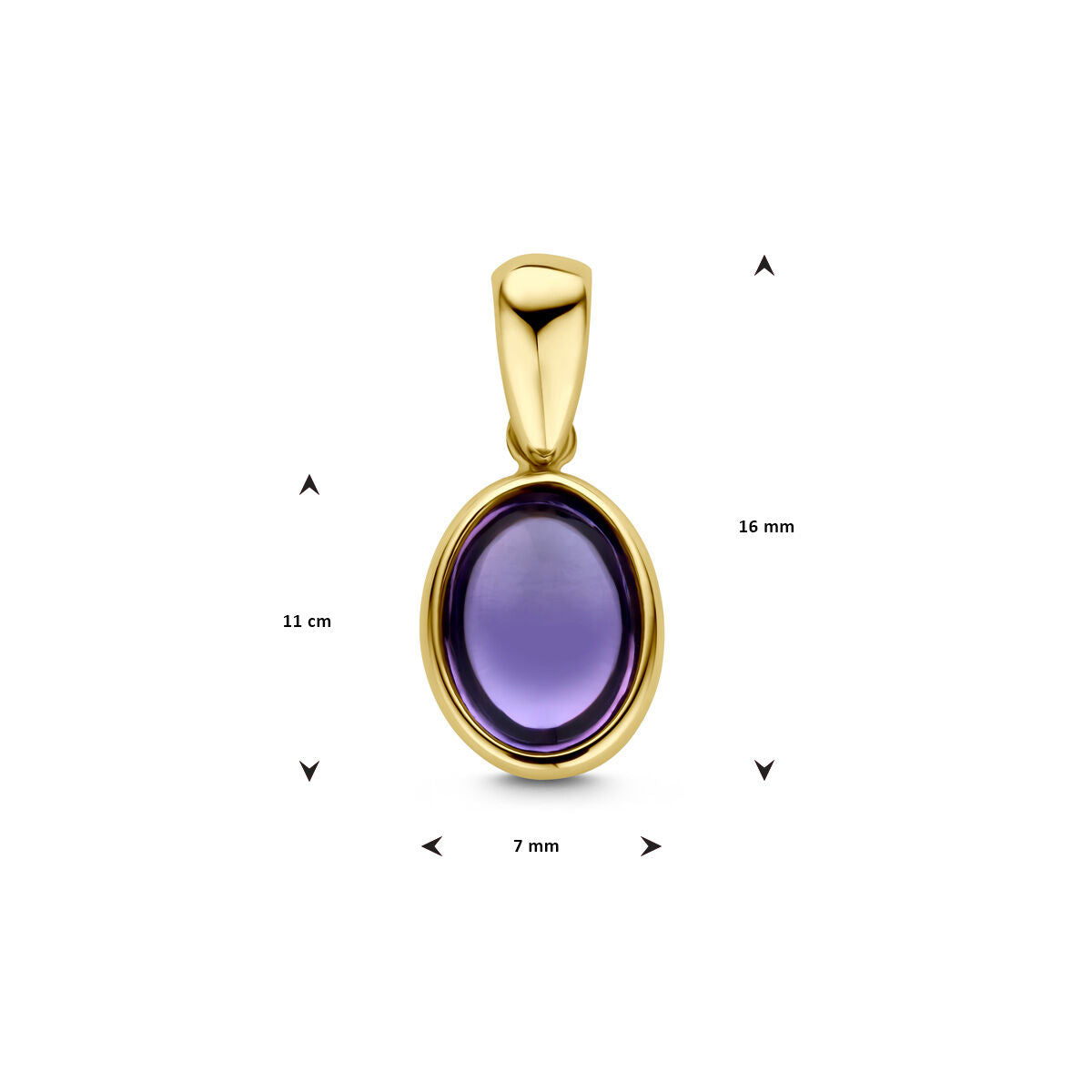 Anhänger Amethyst 14K Gelbgold