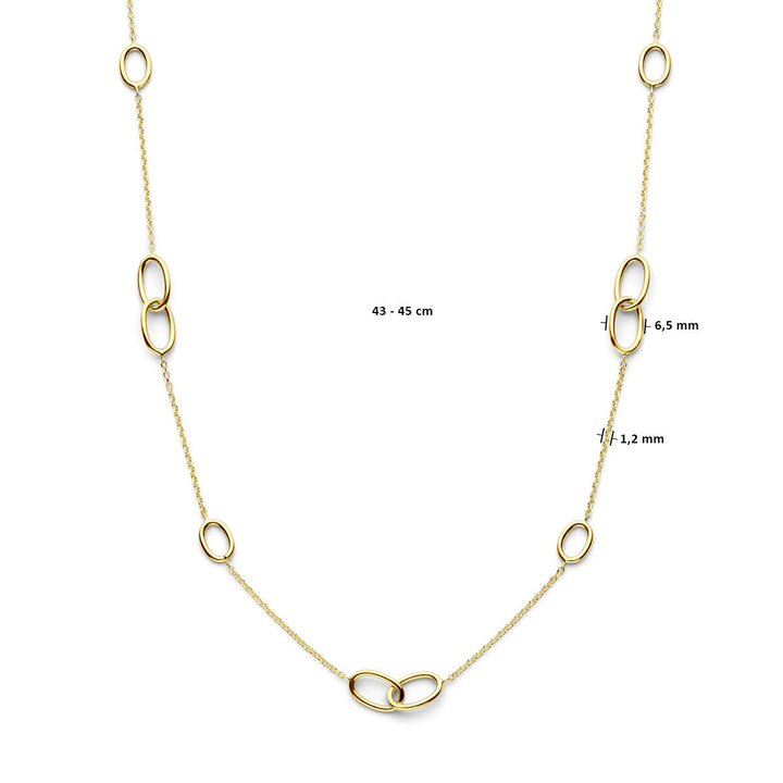 Halskette Ovale 43 - 45 cm 14K Gelbgold