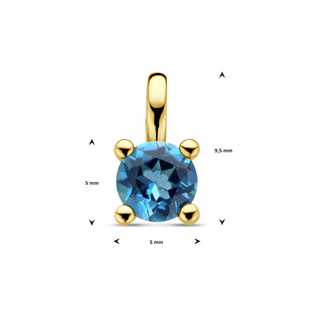 Anhänger London Blue Topas 14K Gelbgold