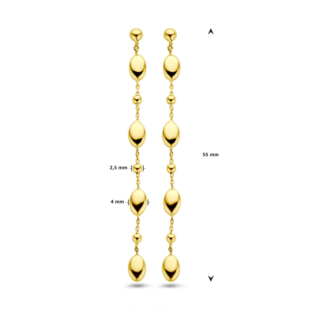 Ohrringe 14K Gelbgold