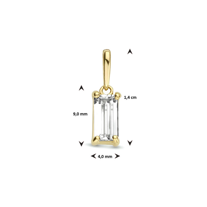 Anhänger Zirkonia 14K Gelbgold