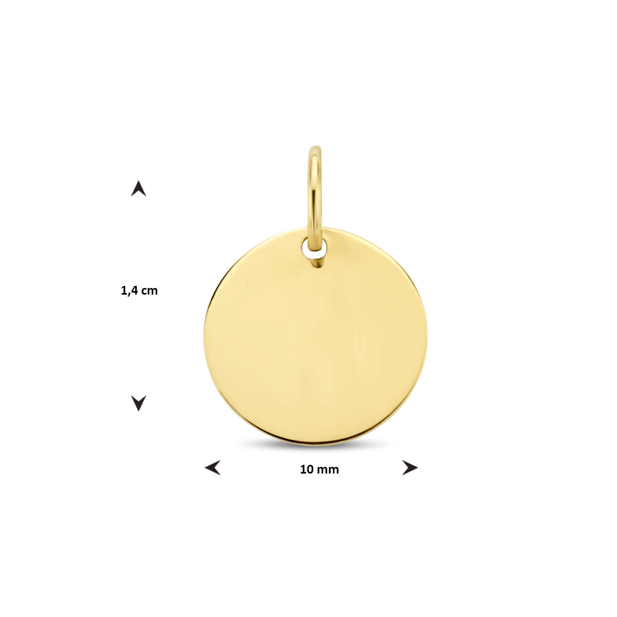 Gravuranhänger rund 14K Gelbgold