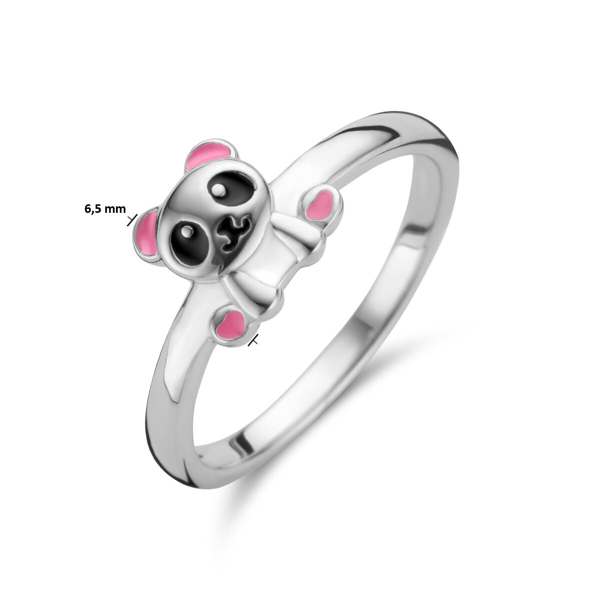 Ring Panda Silber rhodiniert