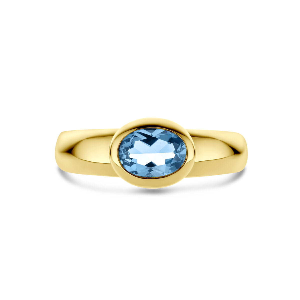Ring London Blue Topas 14K Gelbgold