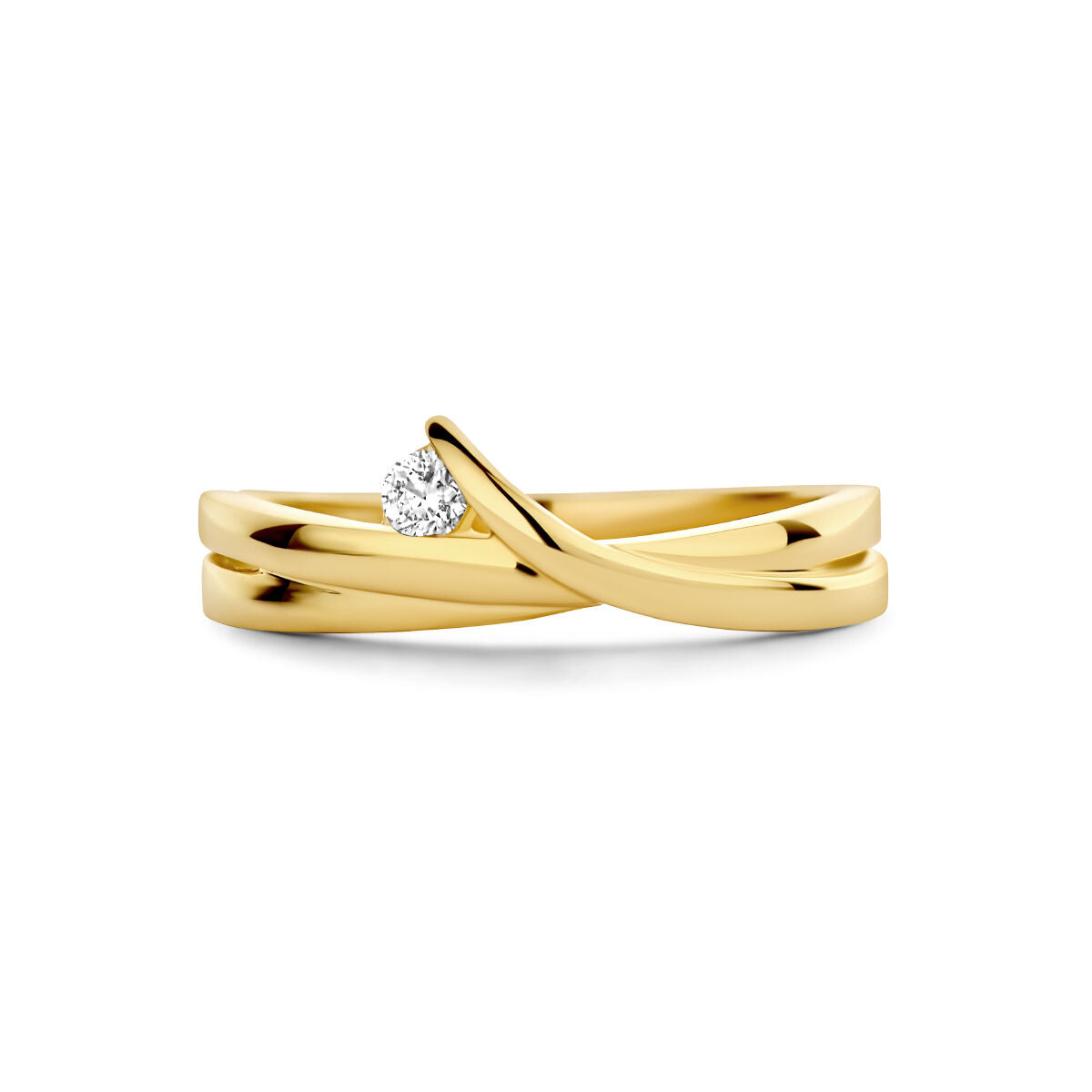Ring Diamant 0,06 ct h SI 14K Gelbgold