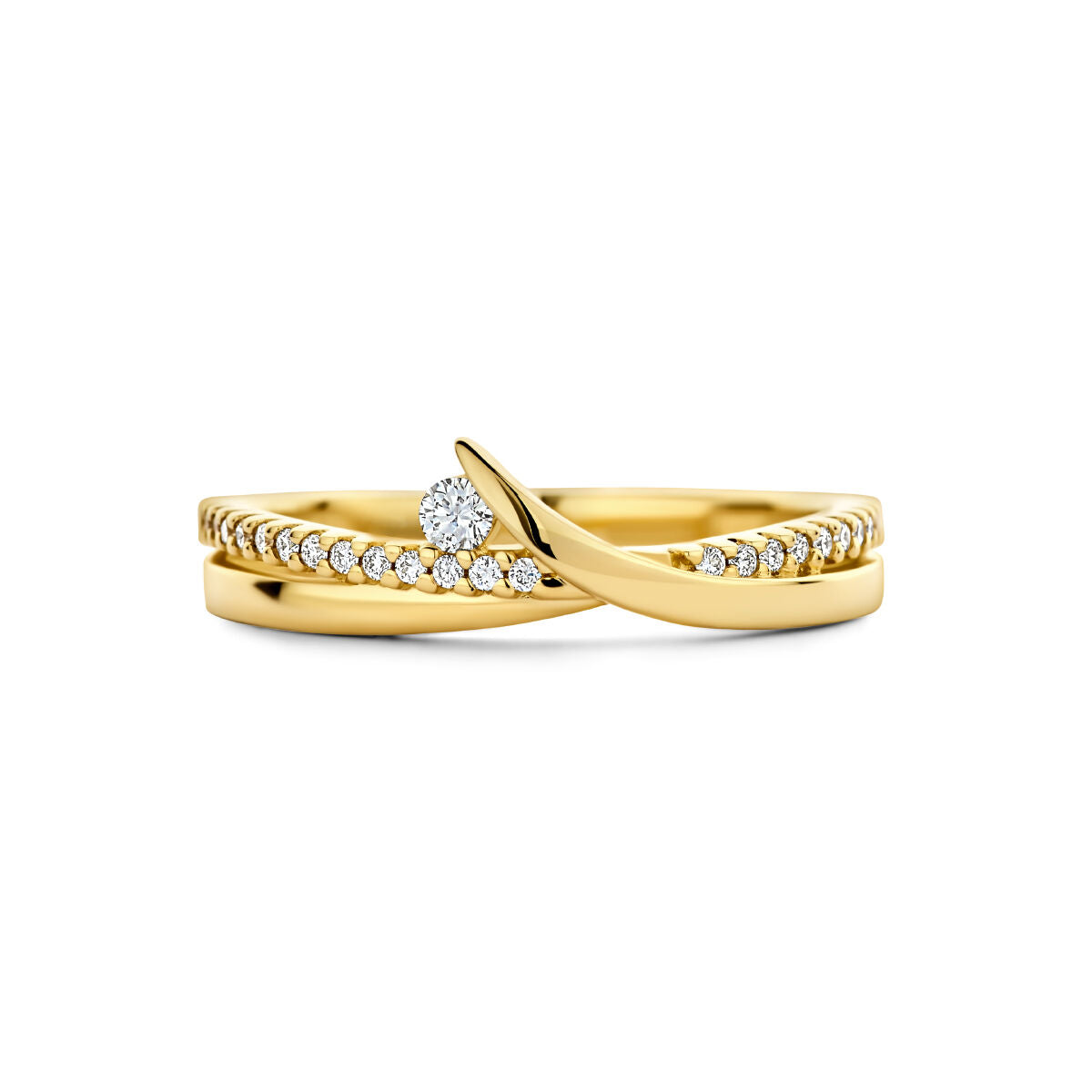 Ring Diamant 0,13 ct h SI 14K Gelbgold