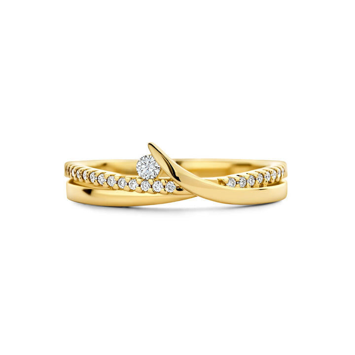 Ring Diamant 0,13 ct h SI 14K Gelbgold