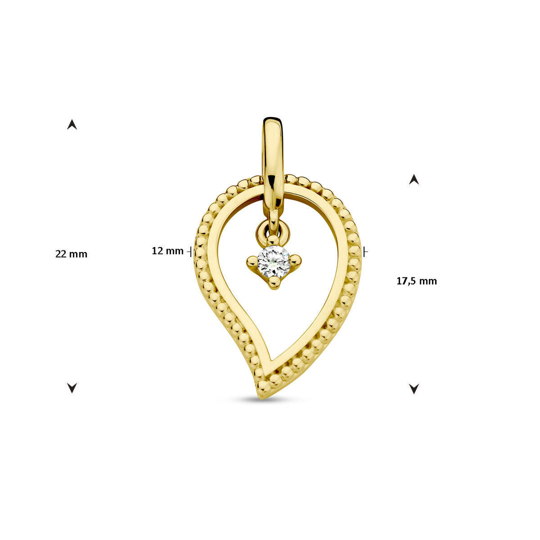 Anhänger Diamant 0,06 ct h SI 14K Gelbgold