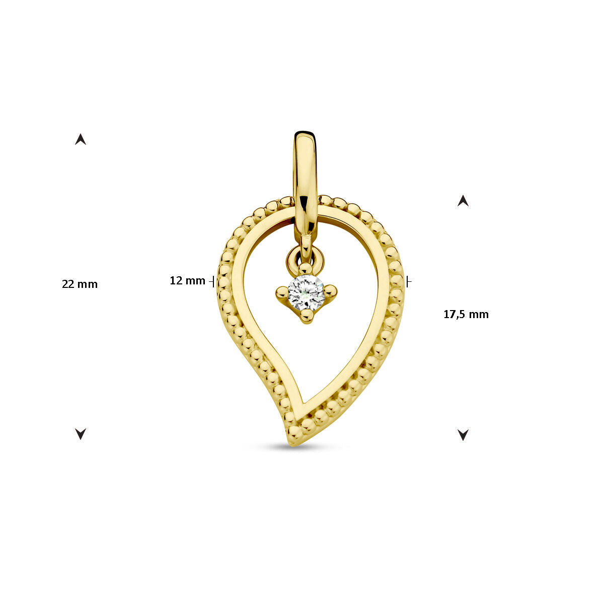 Anhänger Diamant 0,06 ct h SI 14K Gelbgold