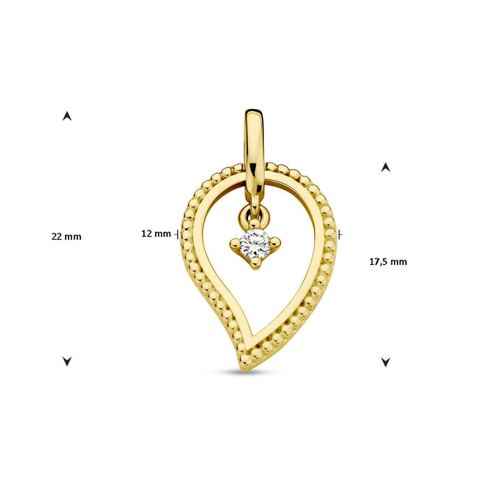 Anhänger Diamant 0,06 ct h SI 14K Gelbgold