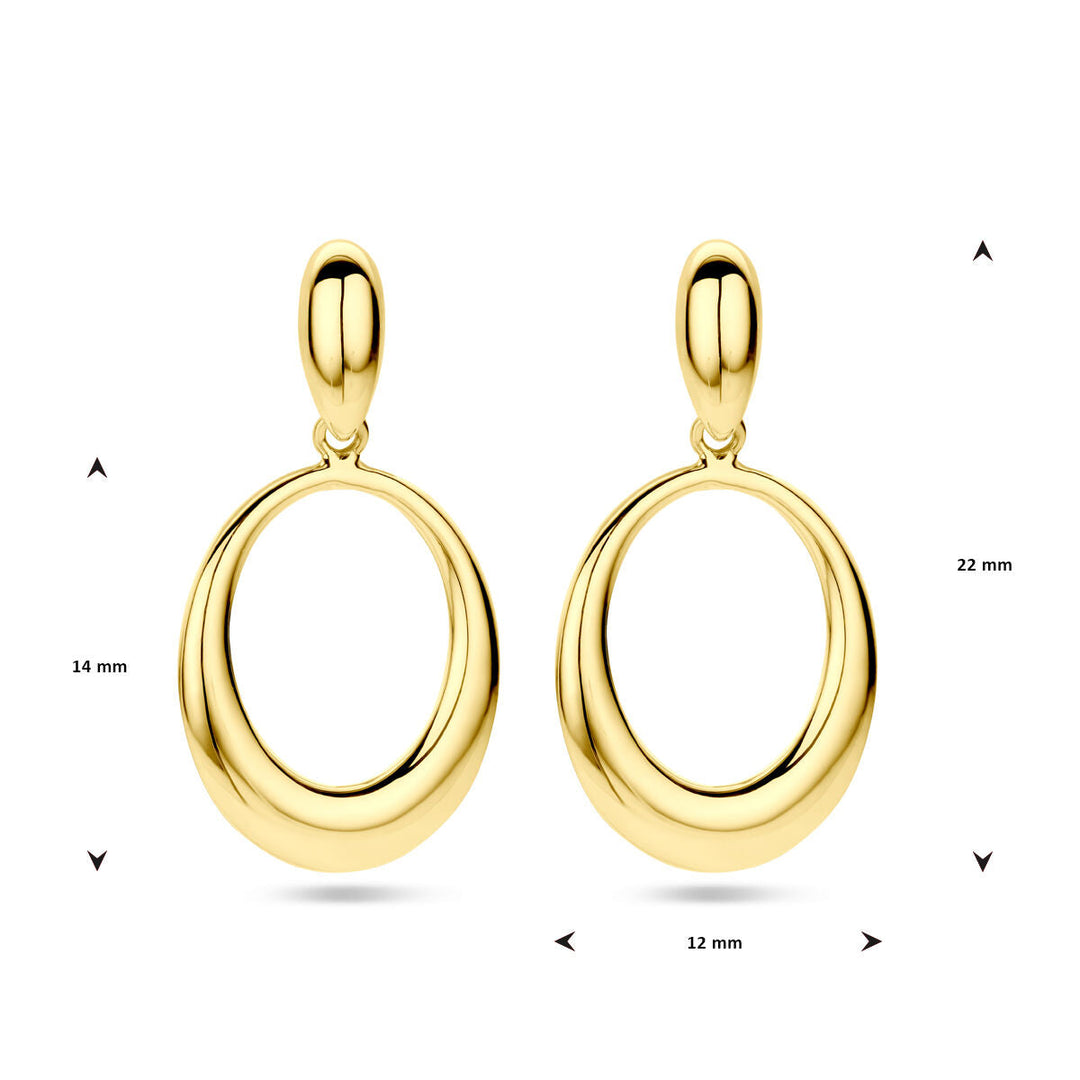 Point Zero Ohrringe 14K Gelbgold