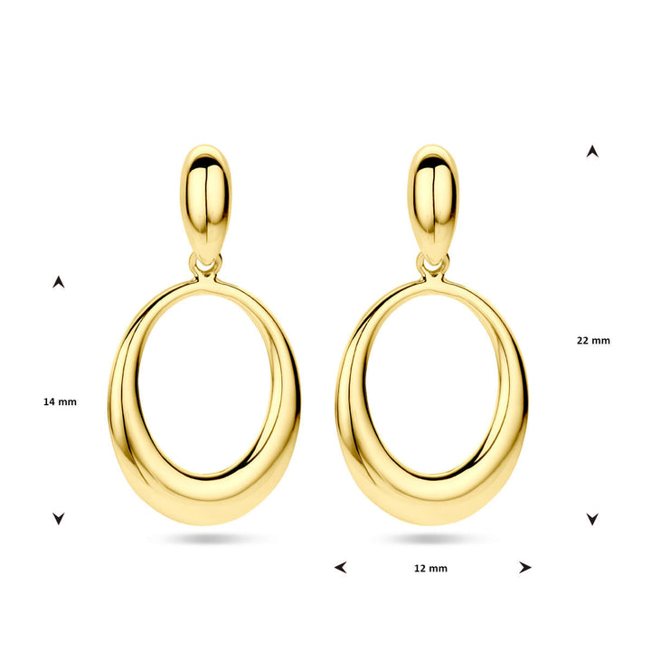 Point Zero Ohrringe 14K Gelbgold