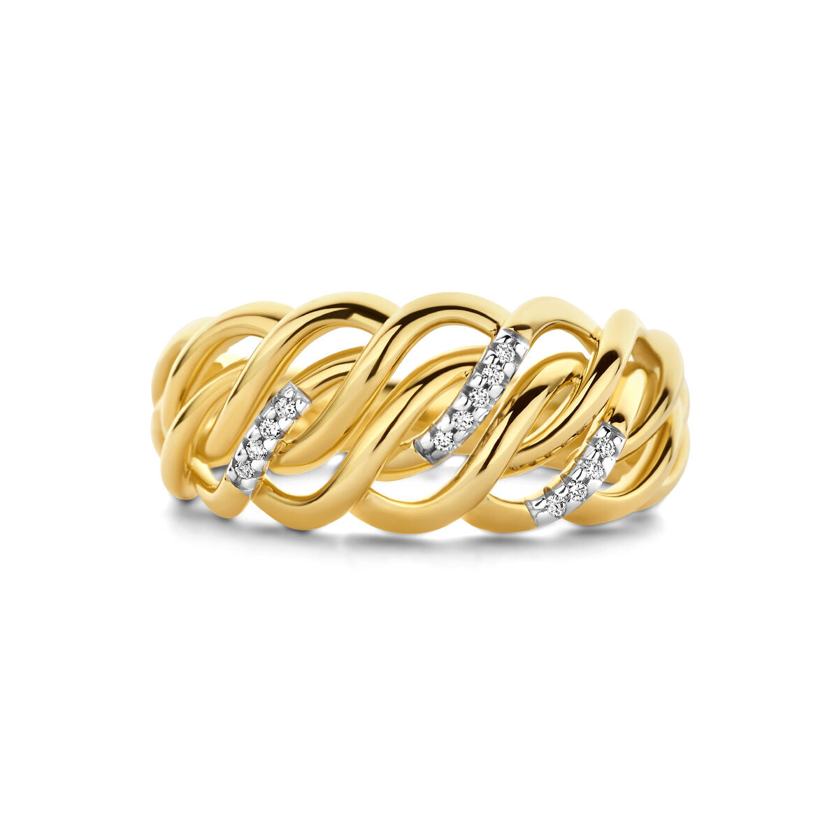Ring Diamant 0,04 ct h SI 14K Gelbgold