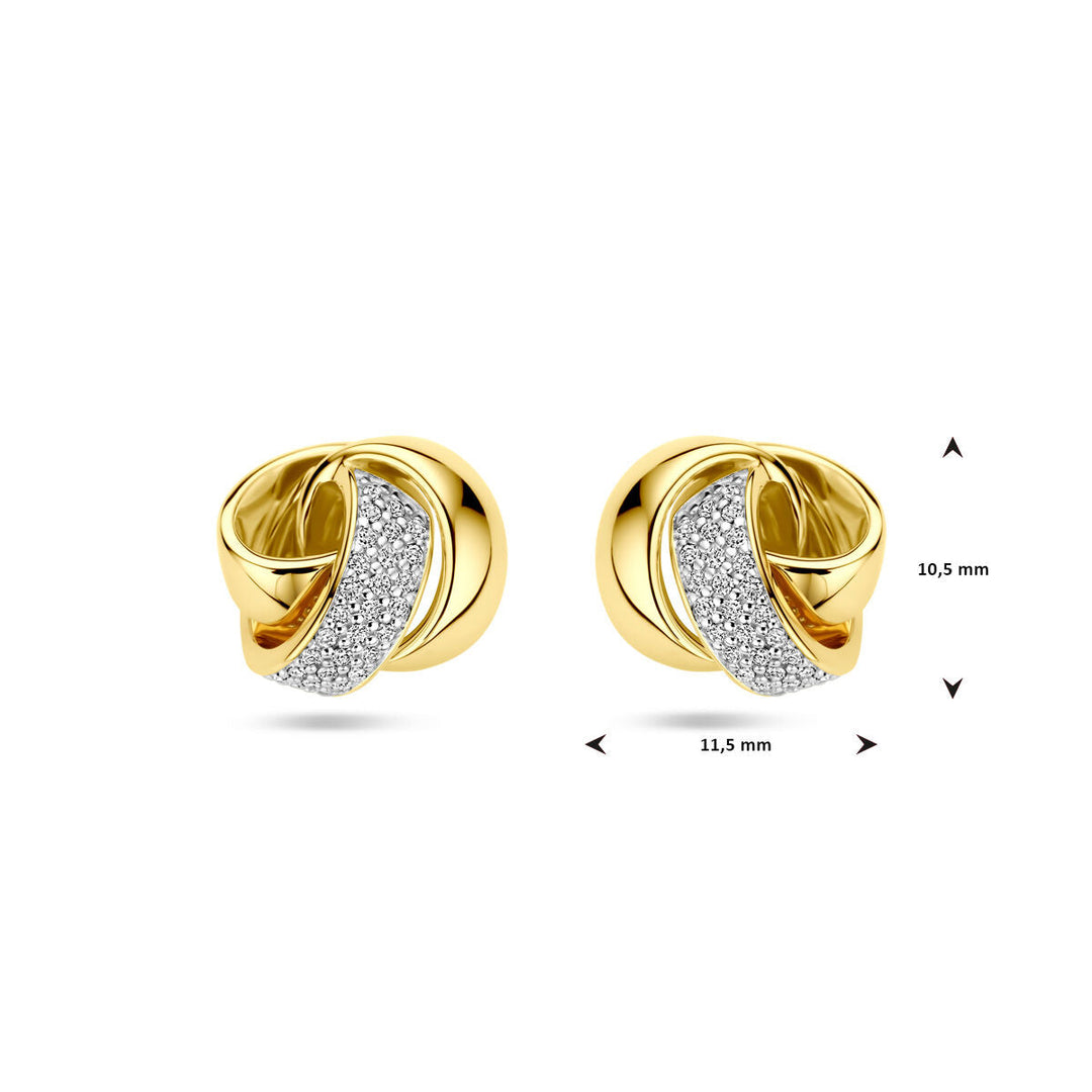 Ohrstecker Knopf Diamant 0,19 ct (2x 0,095 ct) H SI 14K Gelbgold