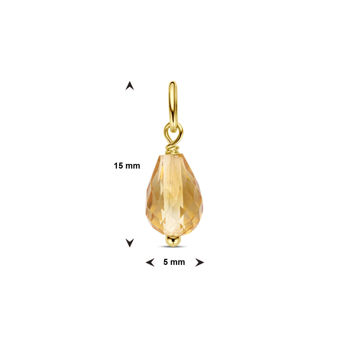 Anhänger Citrin 14K Gelbgold